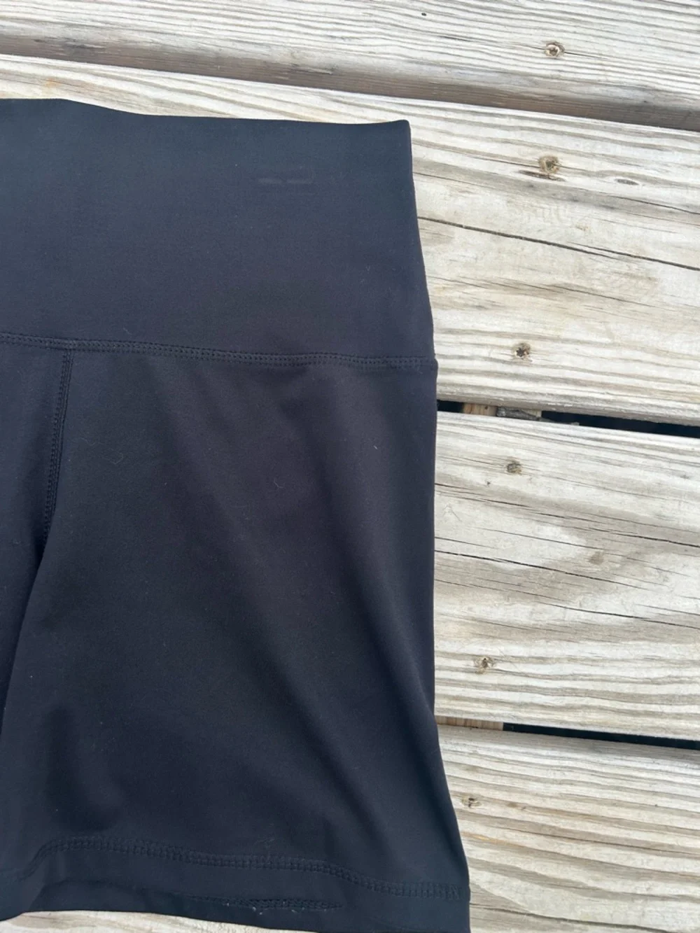 Yogalicious Lux Active Gym Biker Poly Spandex Booty Power Shorts Medium Black